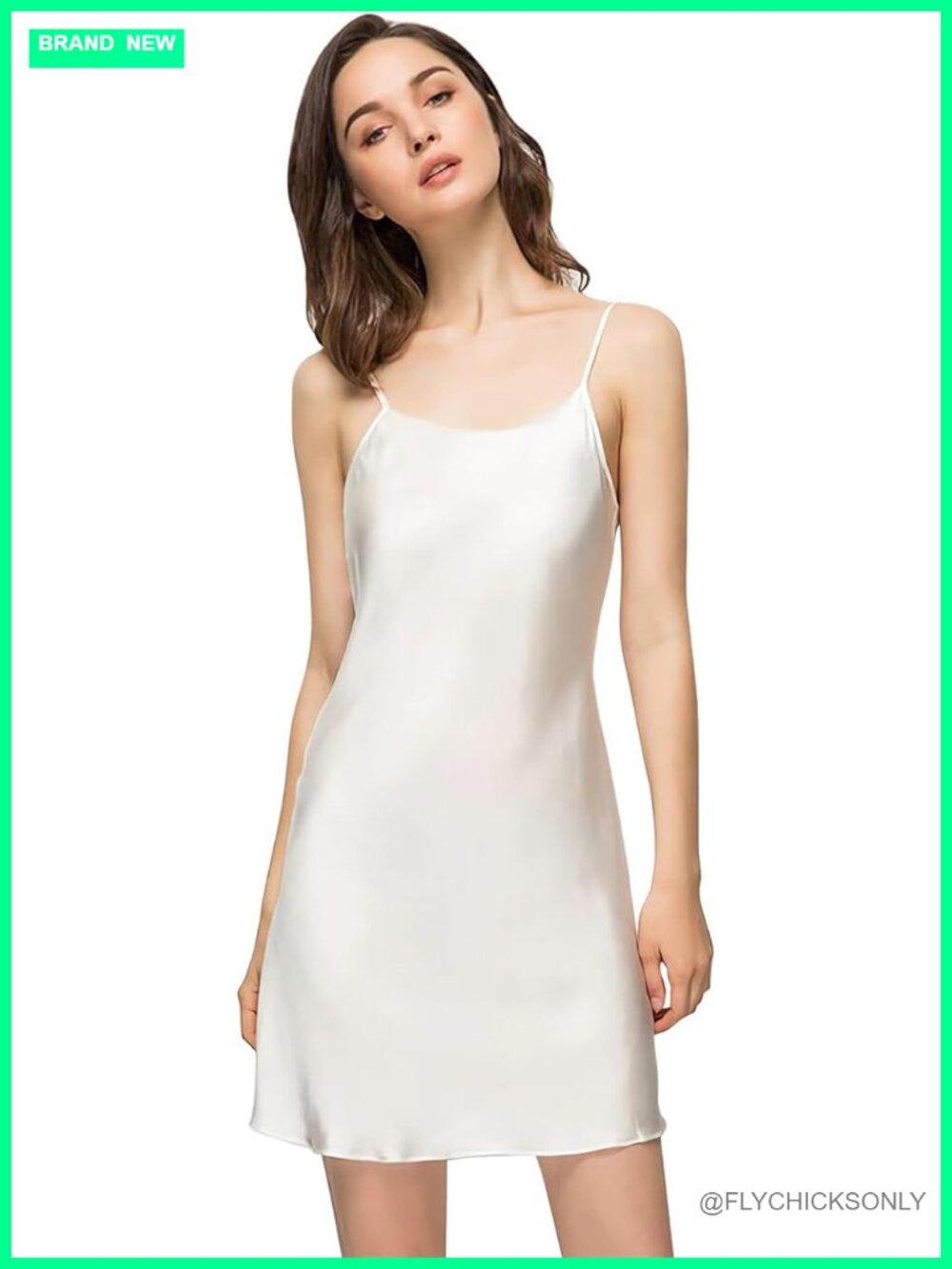 Women's Long Silky Satin Camisole Slip Dress Adjustable Spaghetti Strap